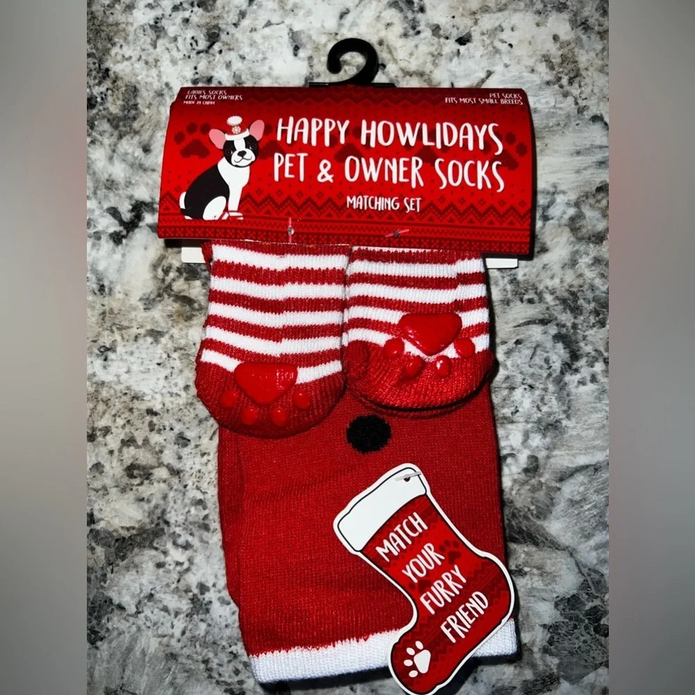 NWT Christmas Pet and Owner Socks